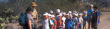 School Group on Hike with Rangers